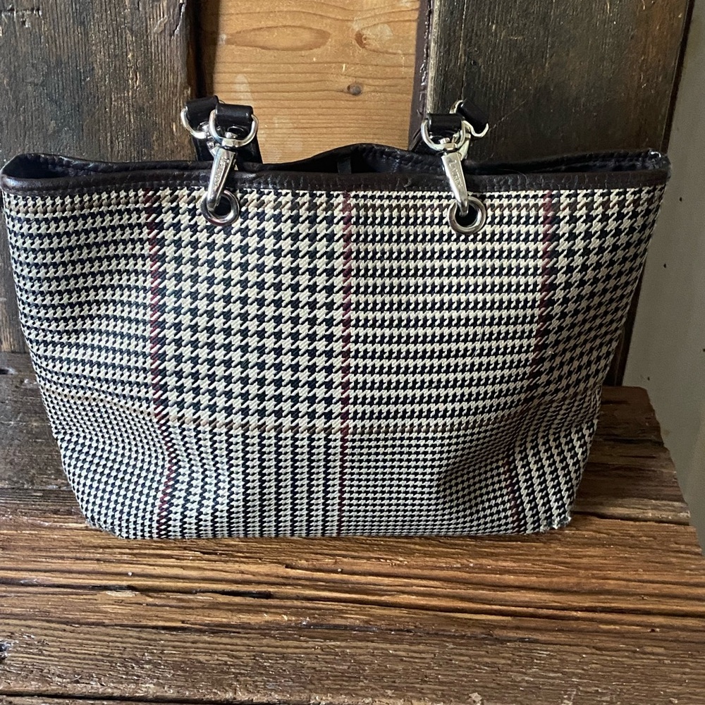 Ralph Lauren Houndstooth Shoulder Bag - Picture 4 of 14